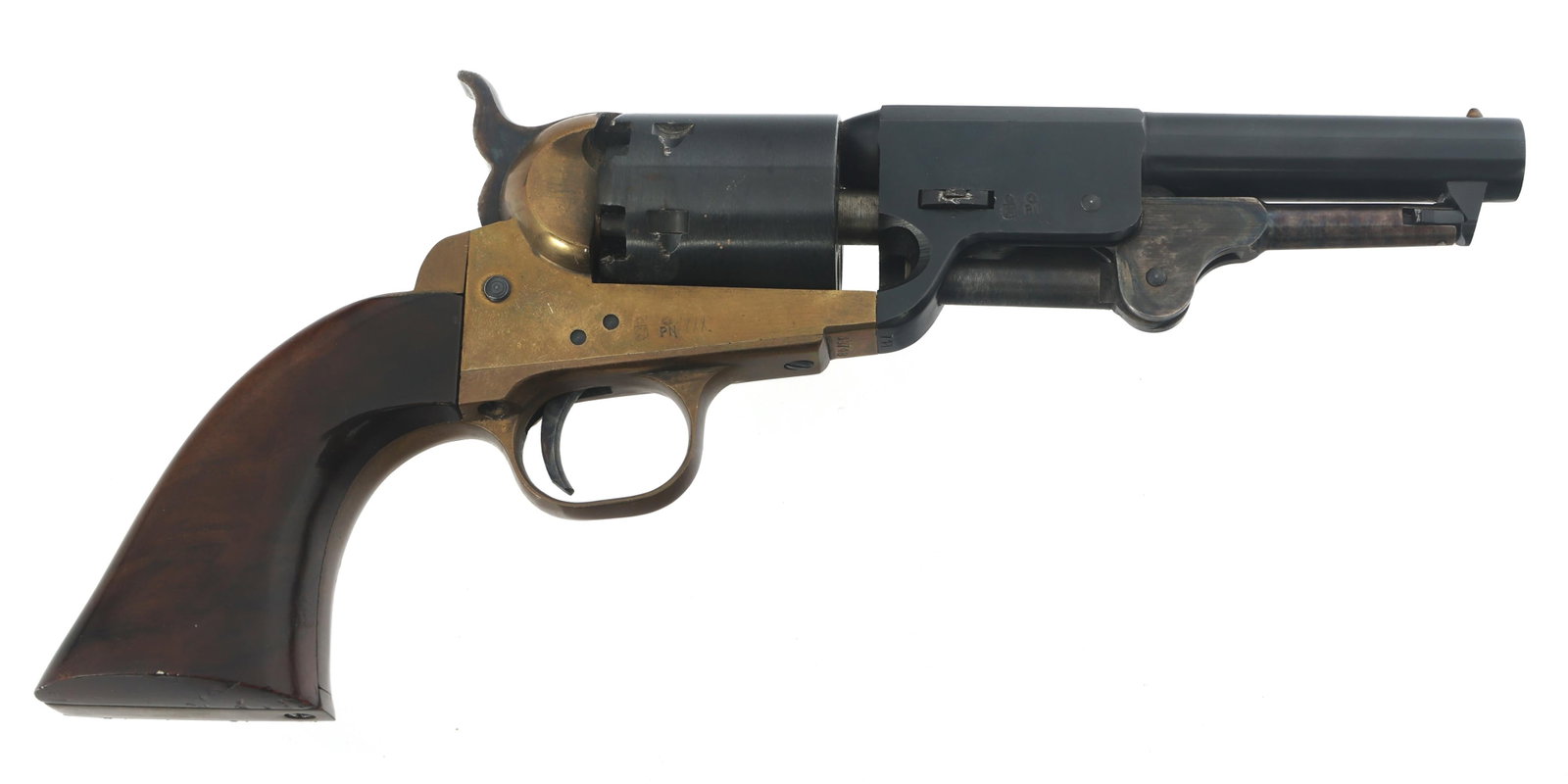 NAVY ARMS CO MODEL 1851 NAVY .36 CALIBER REVOLVER: NAVY ARMS CO MODEL 1851 NAVY .36 CALIBER REVOLVER Navy Arms Co. Model 1851 Navy .36 caliber SA percussion revolver. Six-shot smooth cylinder. Wood grips. Fixed sights. Caliber / Gauge: 36 Barrel Lengt
