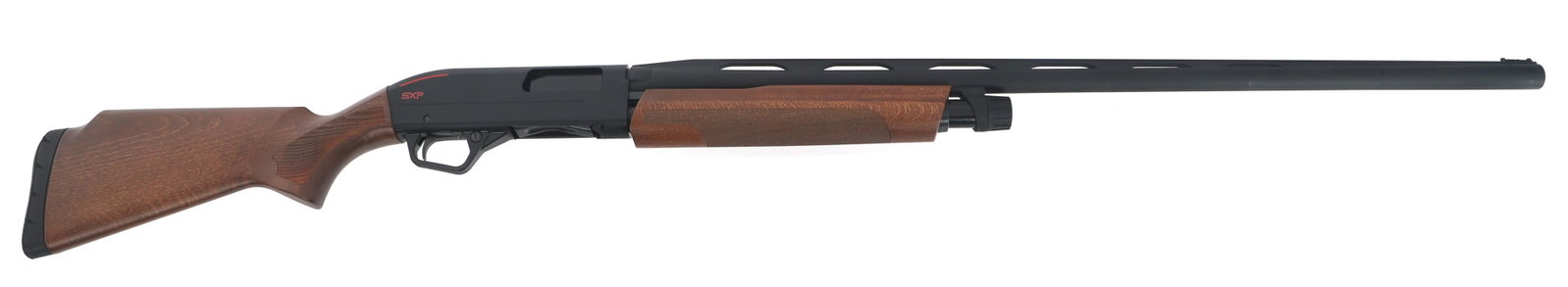 WINCHESTER MODEL SUPER X PUMP 12 GAUGE SHOTGUN: WINCHESTER MODEL SUPER X PUMP 12 GAUGE SHOTGUN Winchester Model Super X Pump 12 gauge pump action shotgun. 2 3/4 and 3 inch chamber. Invector-Plus choke. 32 inch vented, ribbed barrel. Checkered wood 