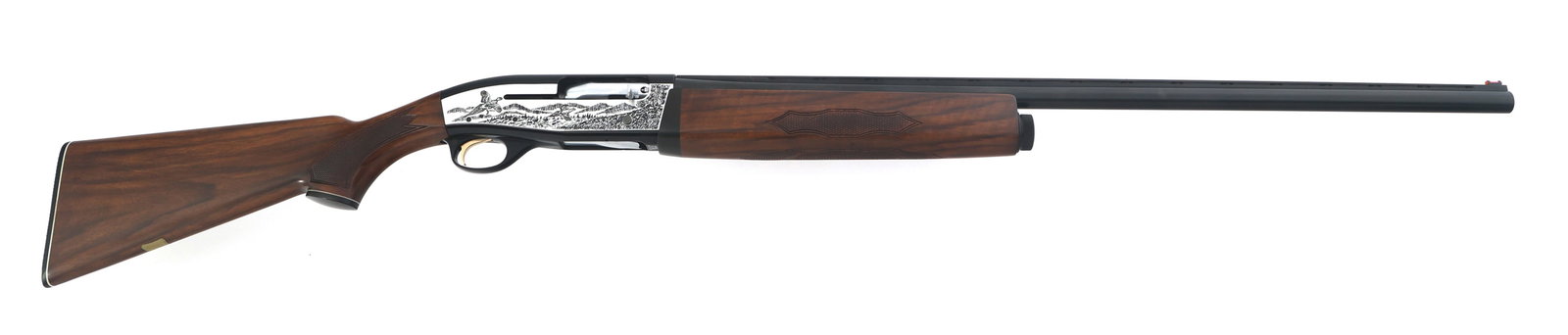 ITHACA MODEL XL 900 12 GAUGE SHOTGUN: ITHACA MODEL XL 900 12 GAUGE SHOTGUN Ithaca Model XL 900 12 gauge semi-automatic shotgun. 2 3/4 inch chamber. Full choke. 30 inch vented barrel. Engraved receiver. Checkered wood stock and forend. Che