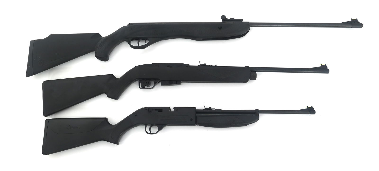 CROSMAN .177 CALIBER AIR RIFLES: CROSMAN .177 CALIBER AIR RIFLES Three Crosman .177 caliber air rifles. A) Crosman Model Phantom .177 caliber air rifle. B) Crosman Model 760 Pumpmaster .177 caliber air rifle. Factory cardboard box. C