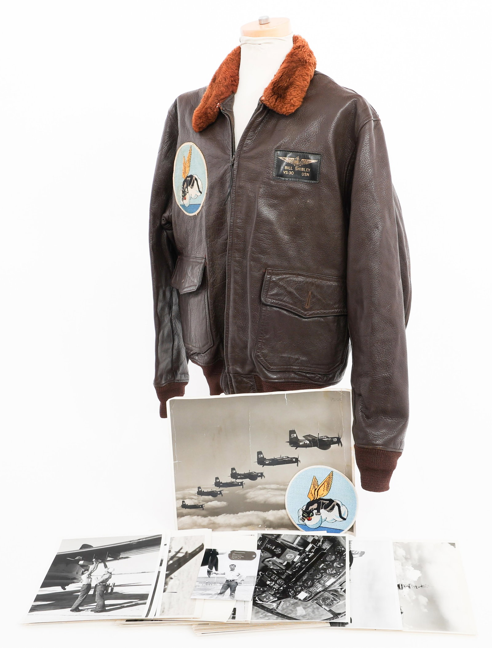 KOREAN WAR USN VS-30 NAMED G-1 JACKET & PHOTOS: KOREAN WAR USN VS-30 NAMED G-1 JACKET & PHOTOS Korean War US Navy Sea Control Squadron "Diamond Cutters" 30 G-1 Flight Jacket and Official Photographs. Named to an Enlisted Man, Burleigh Norman "Bill"