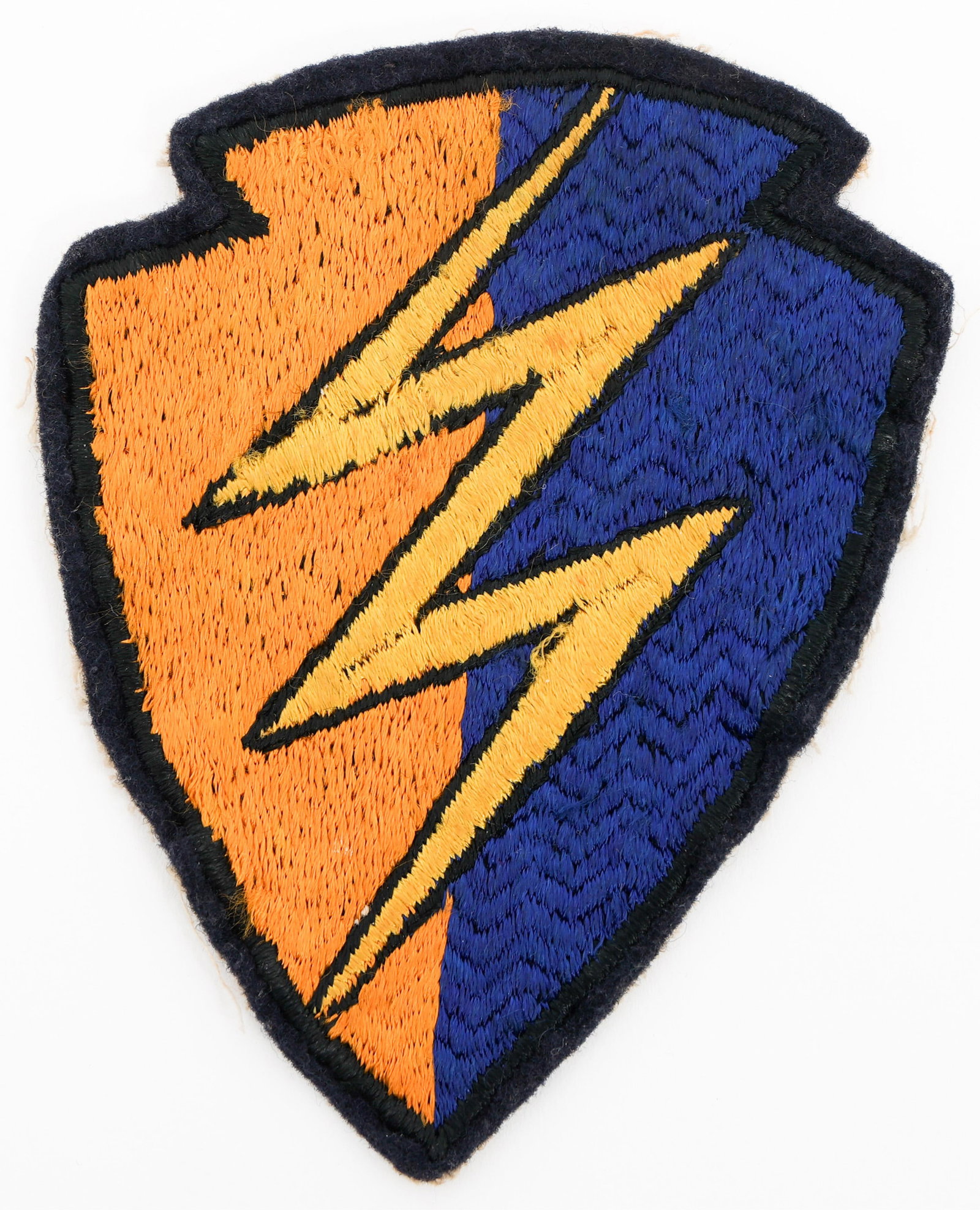 WWII USAAF 366th FIGHTER GROUP PATCH: WWII USAAF 366th FIGHTER GROUP PATCH WWII USAAF 366th Fighter Group, 9th Air Force Patch. Full cotton embroidery on wool. Size: 4 3/4" x 3 3/4" Provenance: Lifetime Military Memorabilia & Arms Collect