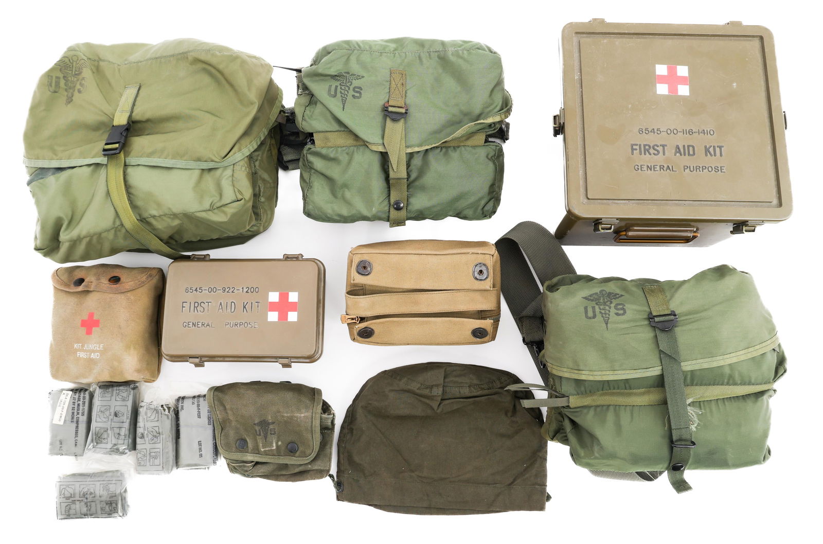 VIETNAM WAR US ARMED FORCES FIRST AID KITS & BAGS: VIETNAM WAR US ARMED FORCES FIRST AID KITS & BAGS Vietnam War US Armed Forces First Aid Kits and Bags. Includes General First Aid Kit, Jungle First Aid Kit, Medical Instrument Nylon Bags, Camouflage B