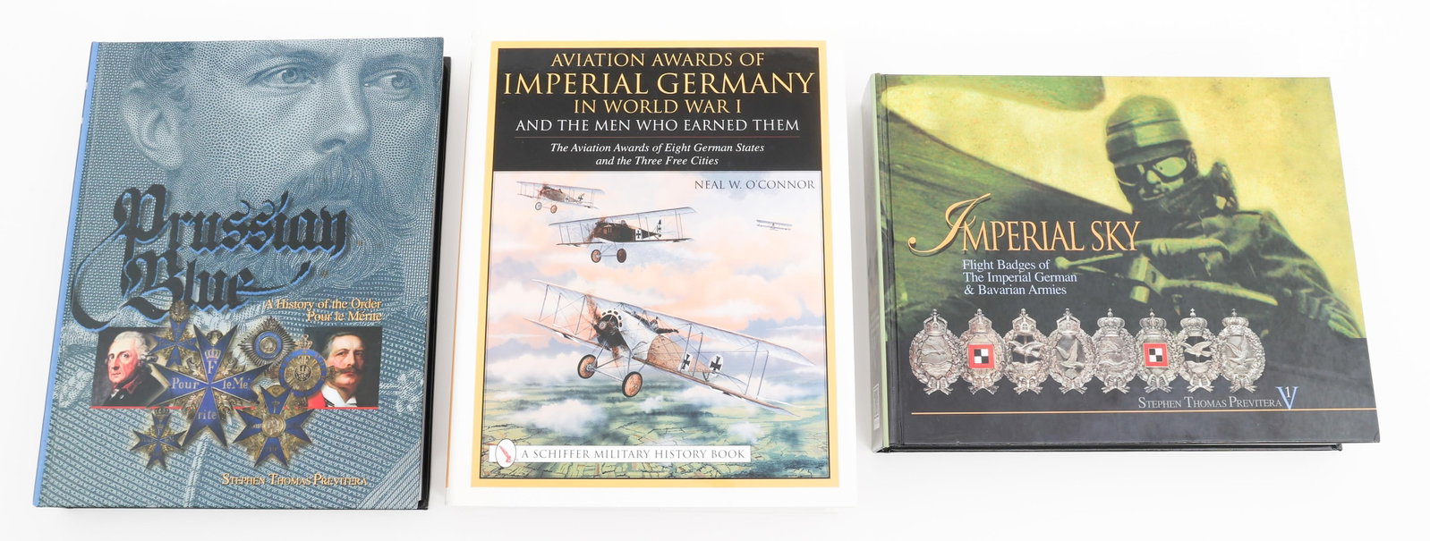 IMPERIAL GERMAN PILOT BADGE & POUR LE MERITE BOOKS: IMPERIAL GERMAN PILOT BADGE & POUR LE MERITE BOOKS Imperial German Aviation and Pour Le Merite Reference Books. (1) 'Aviation Awards of Imperial Germany In World War One" by Neal W. O'Conner. (1) "Imp
