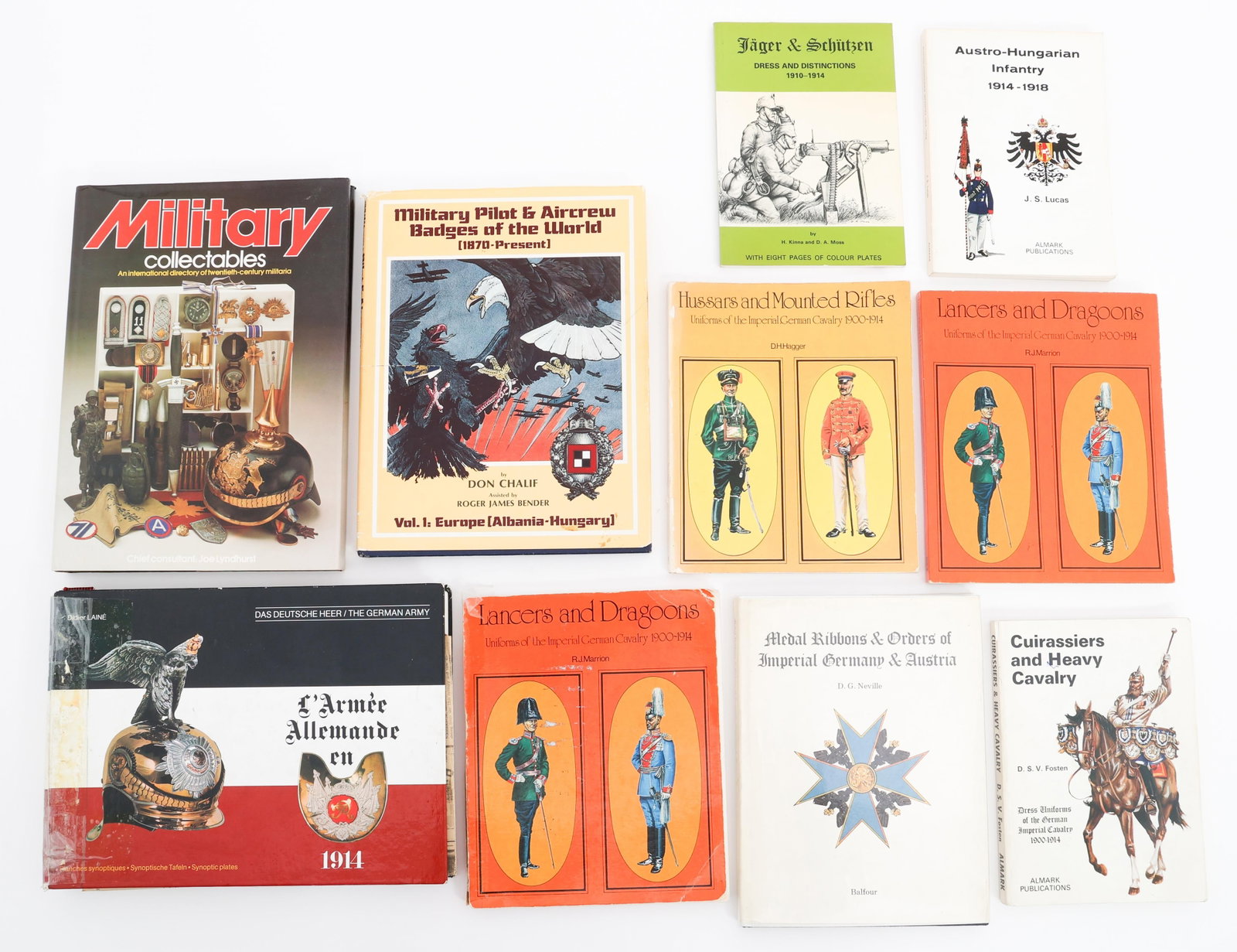 WWI - COLD WAR WORLD MILITARY REFERENCE BOOKS: WWI - COLD WAR WORLD MILITARY REFERENCE BOOKS WWI - Cold War World Military Reference Books. Includes Imperial German Cavalry books, Imperial German & Austrian medals book, European aviation badge boo