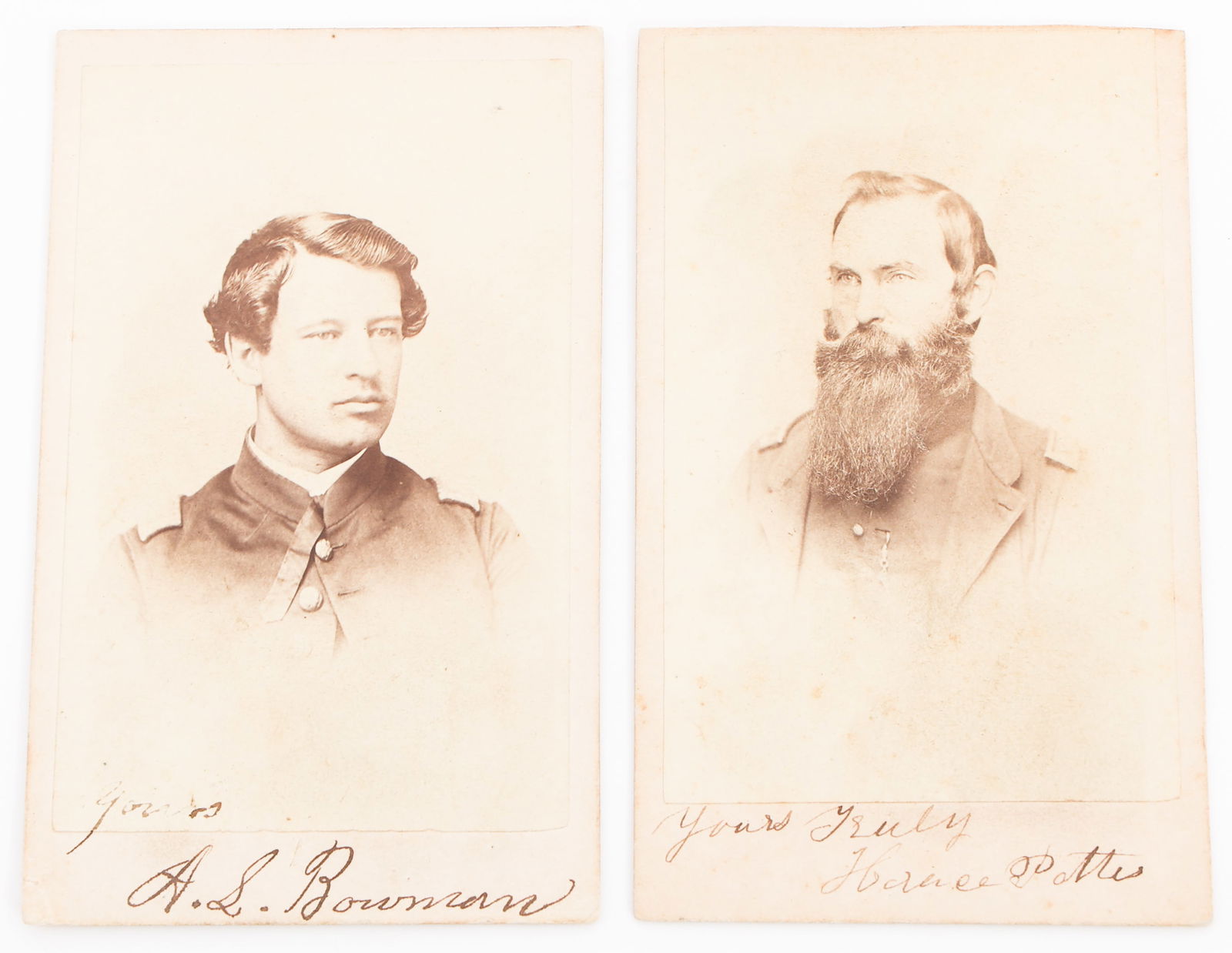 CIVIL WAR UNION NAMED 42nd OHIO IR CDV PHOTOGRAPHS: CIVIL WAR UNION NAMED 42nd OHIO IR CDV PHOTOGRAPHS Civil War Union CDV Photographs. Named to Captain Horace Porter, Co. B and 1st Lieutenant Albert L Bowman, Co. K. of the 42nd Ohio Volunteer Infantry