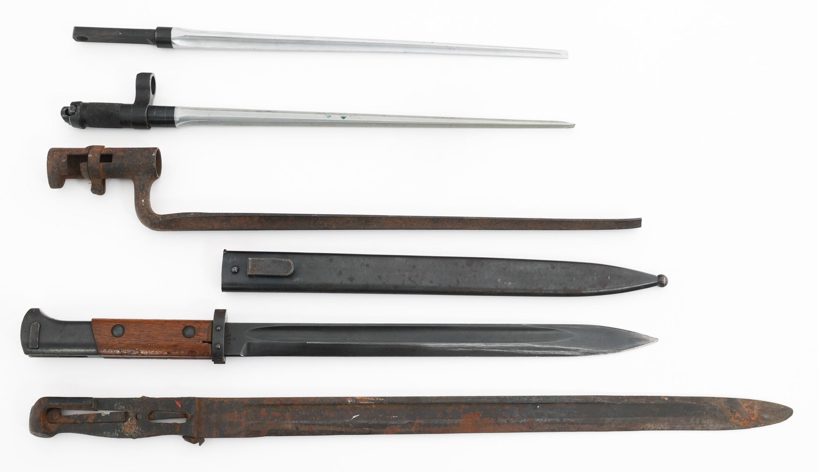 19th C. - COLD WAR WORLD MILITARY BAYONETS: 19th C. - COLD WAR WORLD MILITARY BAYONETS 19th C. - Cold War World Military Bayonets. (1) US M1873 Socket Bayonet. No scabbard. (1) M1905 Bayonet. No scabbard. (1) German Occupied Czech VZ-24 Bayonet