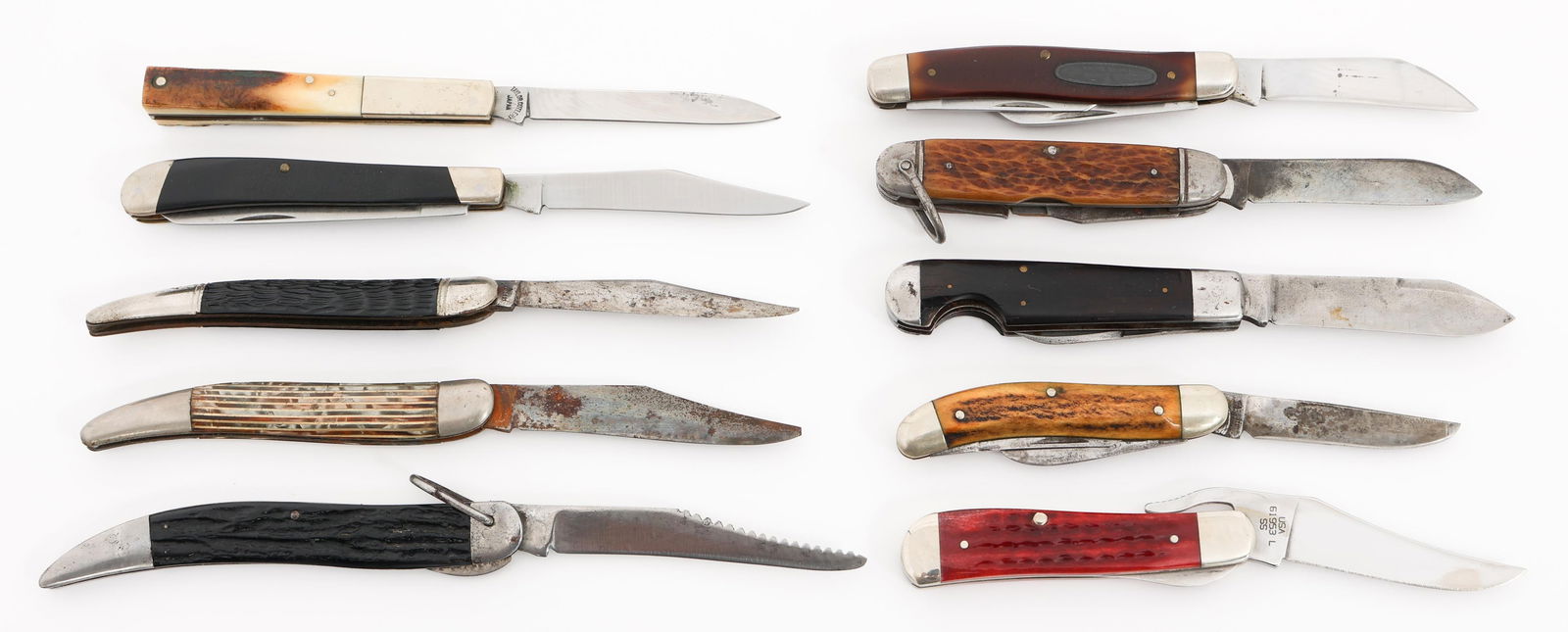FOLDING POCKET KNIVES - BUCK, CAMILLUS, CASE XX: FOLDING POCKET KNIVES - BUCK, CAMILLUS, CASE XX Civilian Folding Pocket Knives. Makers includes Buck, Camillus, Imperial, Case XX, Union Cut Co., and more. Blade Length: 2 1/4" to 3 1/4" Total Length: