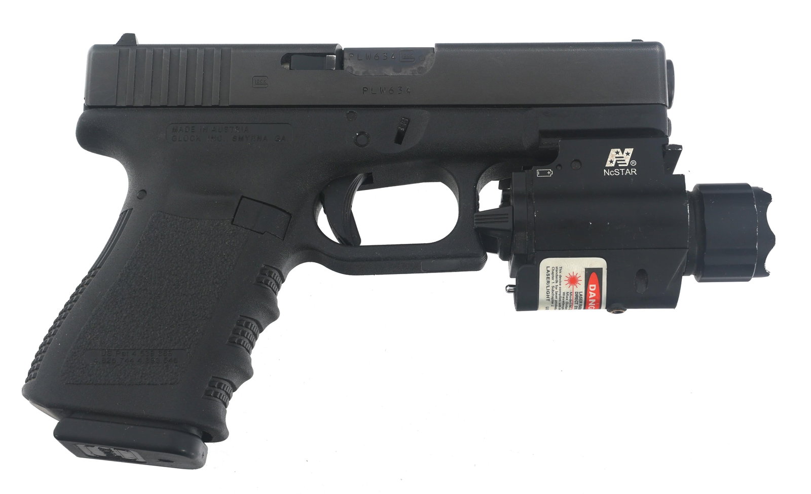 GLOCK MODEL 23 GEN 3 .40 S&W CALIBER PISTOL: GLOCK MODEL 23 GEN 3 .40 S&W CALIBER PISTOL Glock model 23 Gen 3 .40 S&W caliber compact semi-automatic pistol. Matte black finish. Fixed sights. One magazine. NcStar quick release flashlight. Caliber