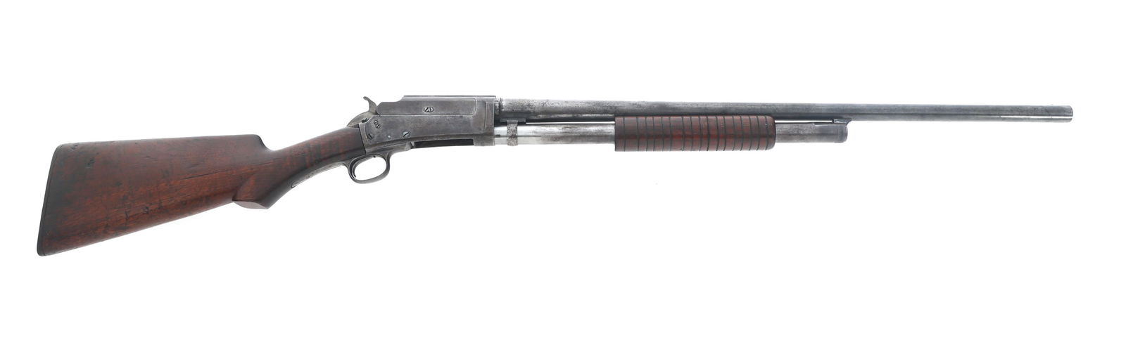 MARLIN MODEL 16 16 GAUGE SHOTGUN: MARLIN MODEL 16 16 GAUGE SHOTGUN Marlin Model 16 16 gauge pump action shotgun. 2 3/4 inch chamber. Improved cylinder choke. Wood stock and forend. Marlin composite butt plate. Bead front sight. Calibe