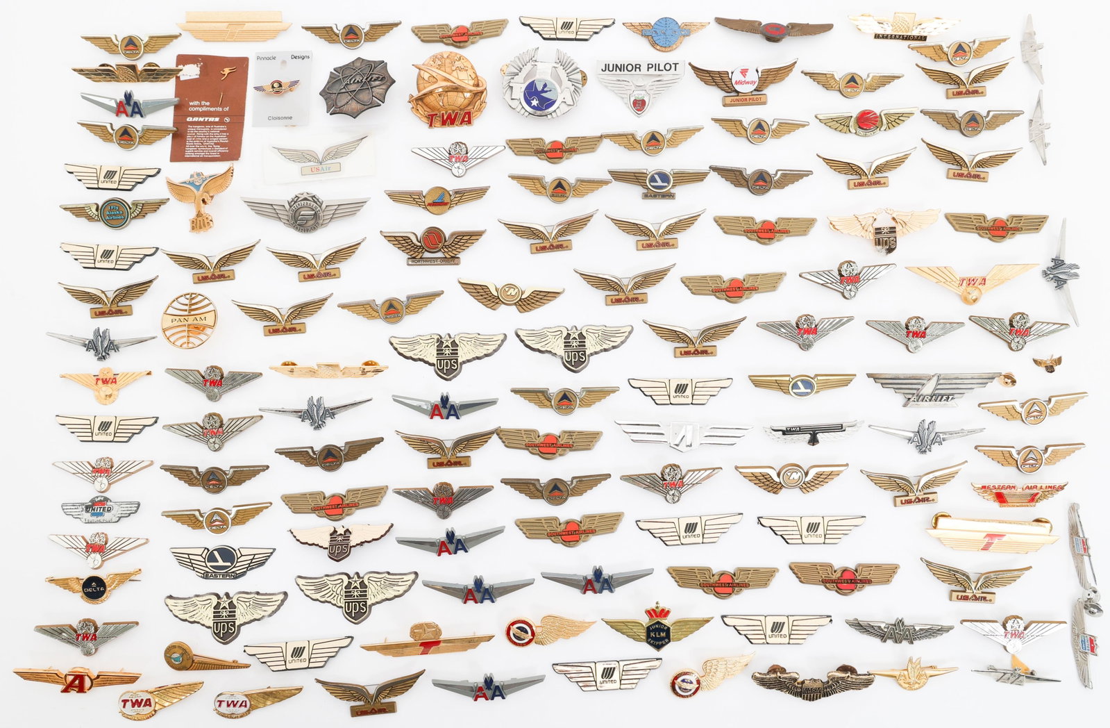 US CIVILIAN WING BADGES: US CIVILIAN WING BADGES US Civilian Wing Badges. Includes UPS, US Mail, TWA, United and more.