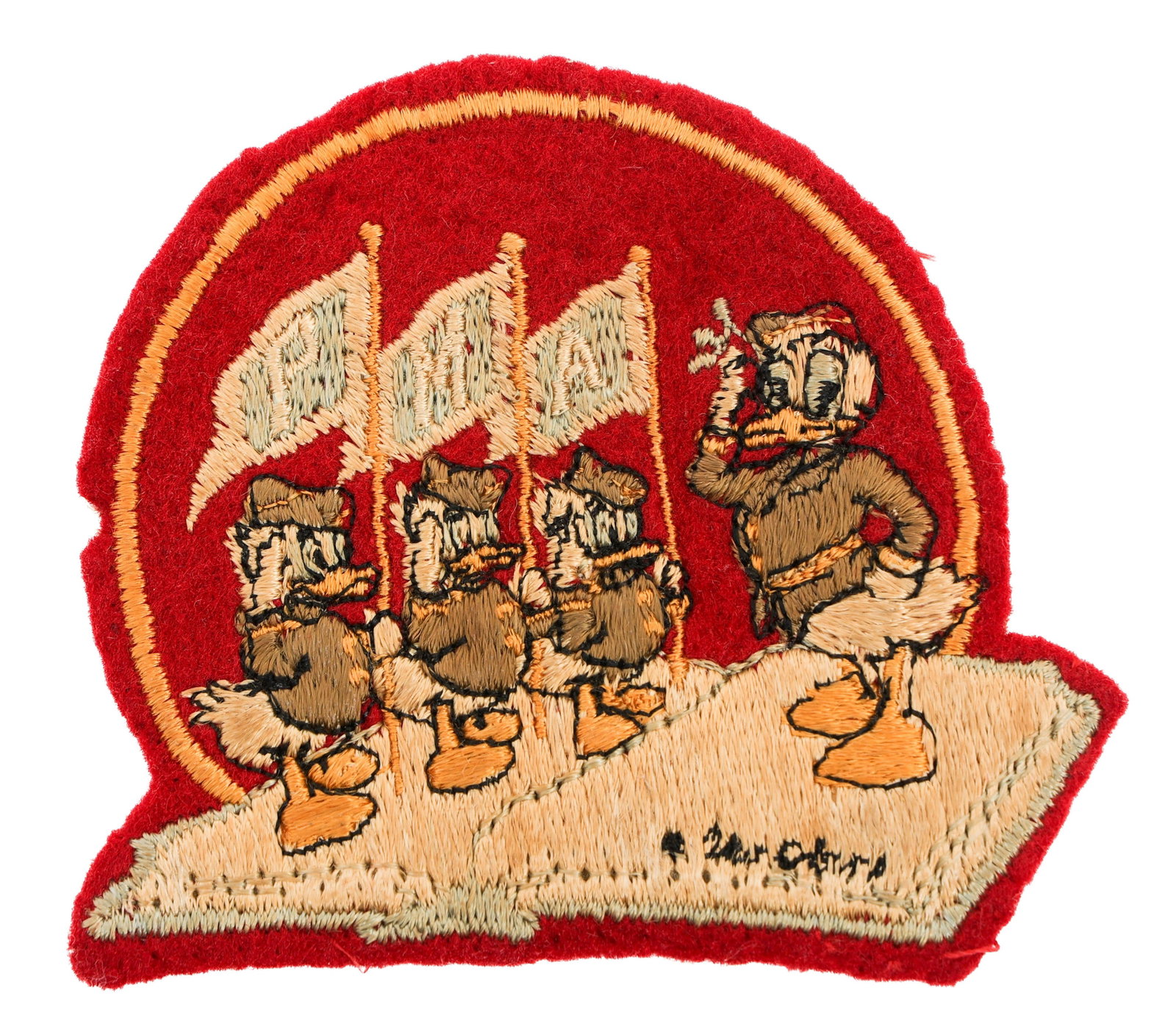 WWII US PACOIMA MILITARY ACADEMY DISNEY PATCH: WWII US PACOIMA MILITARY ACADEMY DISNEY PATCH WWII US Pacoima Military Academy Disney Patch. Cotton embroidery on wool. Size: 3" x 3 1/2"