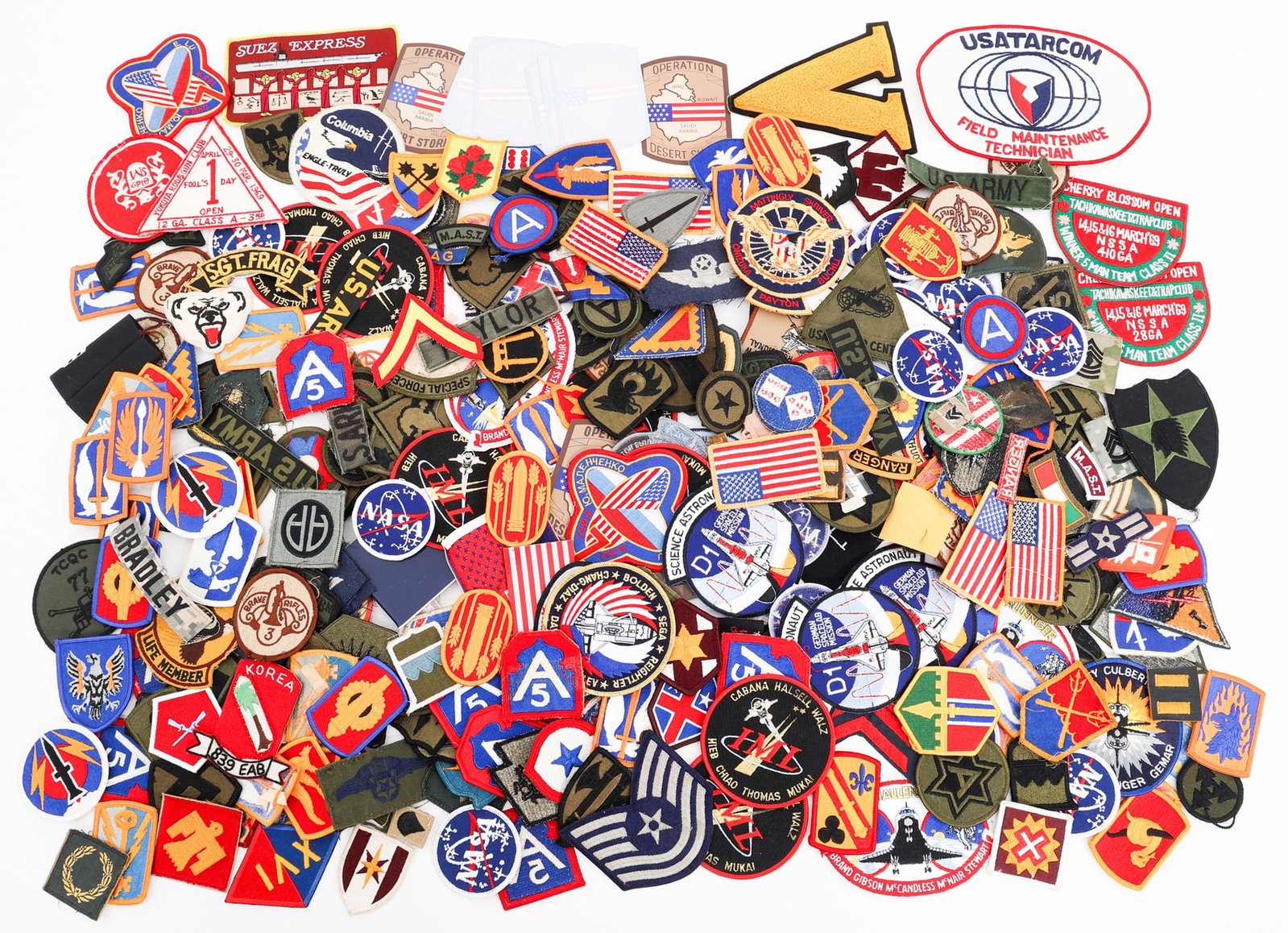 COLD WAR - CURRENT US ARMY & NASA PATCHES: COLD WAR - CURRENT US ARMY & NASA PATCHES Cold War - Current US Army and NASA Patches. Includes divisions, campaign, ranks, NASA, Space shuttle and more.