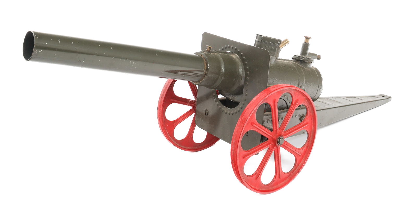 BIG BANG NO. 15 CC CARBIDE FIELD CANNON: BIG BANG NO. 15 CC CARBIDE FIELD CANNON Big Band No. 15CC Carbide Field Cannon. Steel construction. Size: 25" x 6 1/2" x 9"