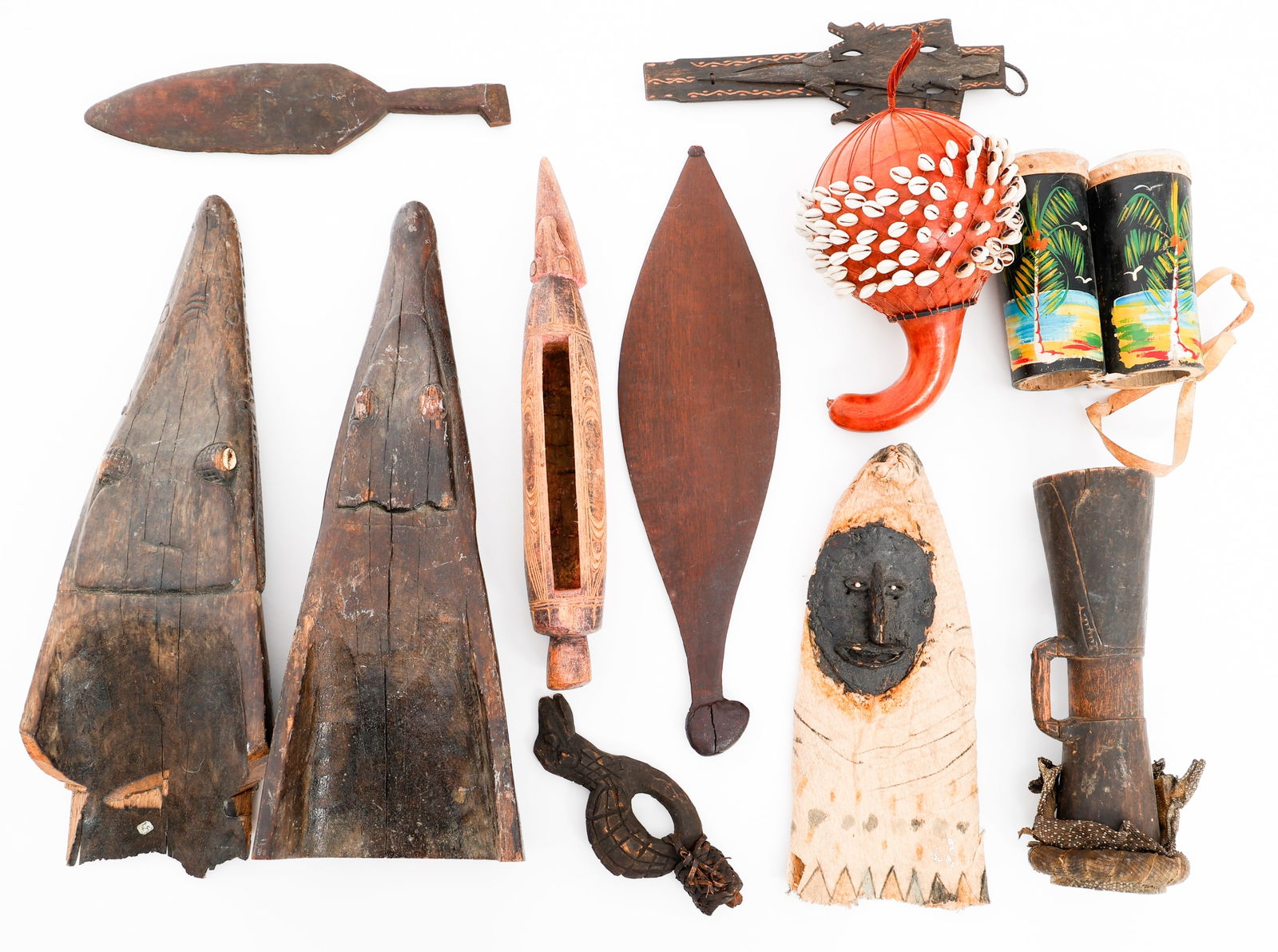 WORLD STATUES, VASE & INSTRUMENT TOURIST PIECES: WORLD STATUES, VASE & INSTRUMENT TOURIST PIECES World Tourist Pieces. Includes Statues, Wooden Leaf Blades, Musical Instruments, Vase, Carved Wood Blanks and more.