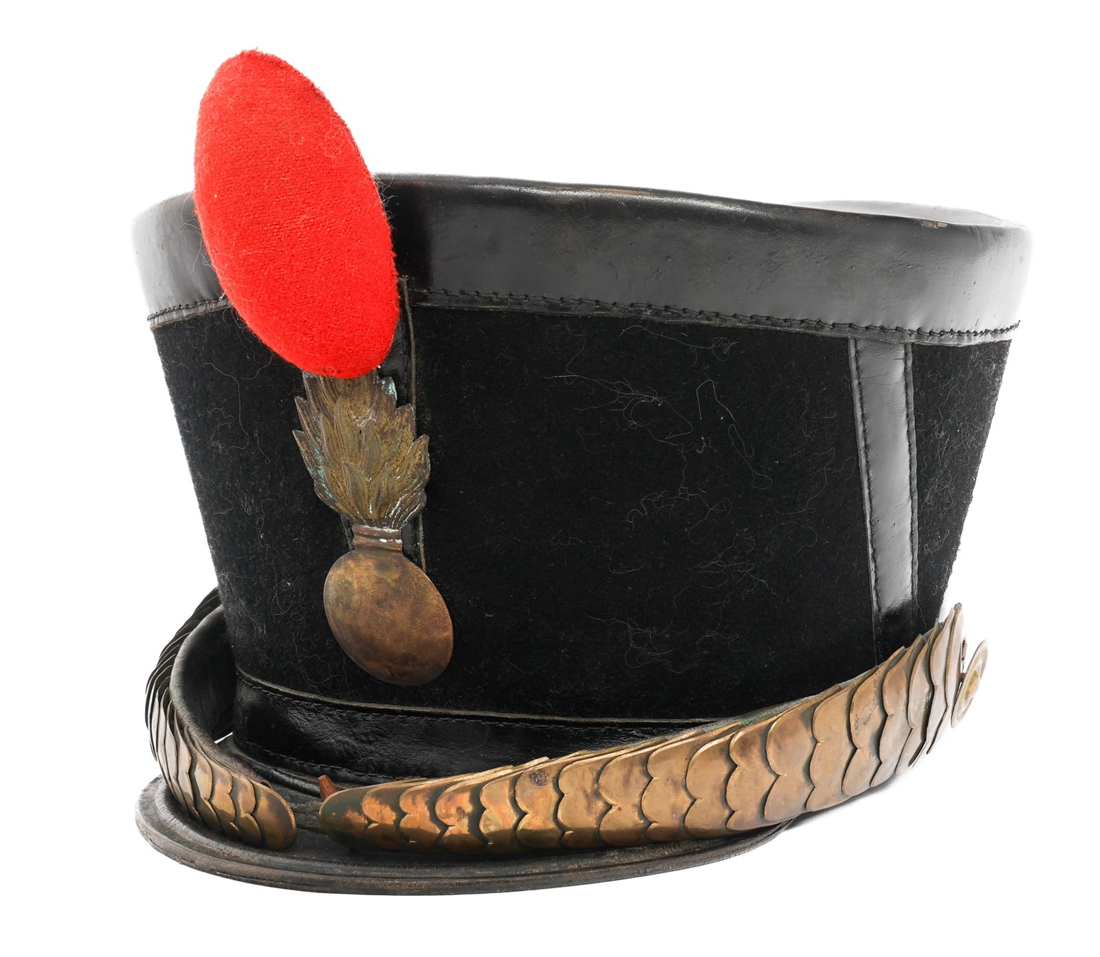 EARLY 20th C. FRENCH 1st EMPIRE VOLTIGEURS SHAKO: EARLY 20th C. FRENCH 1st EMPIRE VOLTIGEURS SHAKO Early 20th Century Made, French 1st Empire Voltigeurs Shako.