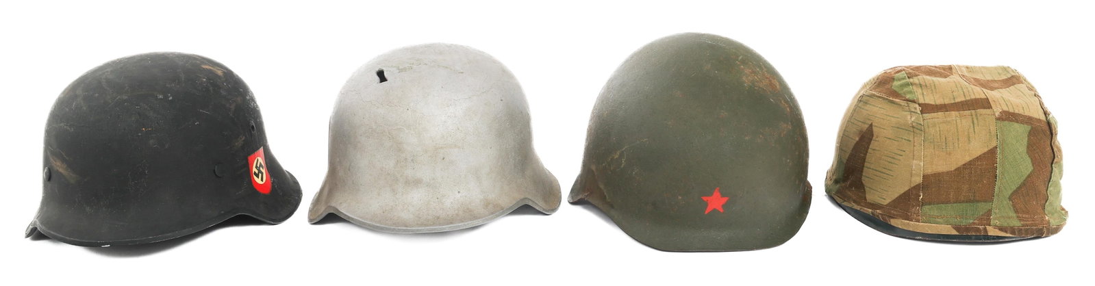 MODERN COPIES OF WWII GERMAN & SOVIET HELMETS: MODERN COPIES OF WWII GERMAN & SOVIET HELMETS Modern copies of WWII German and Soviet Helmets.