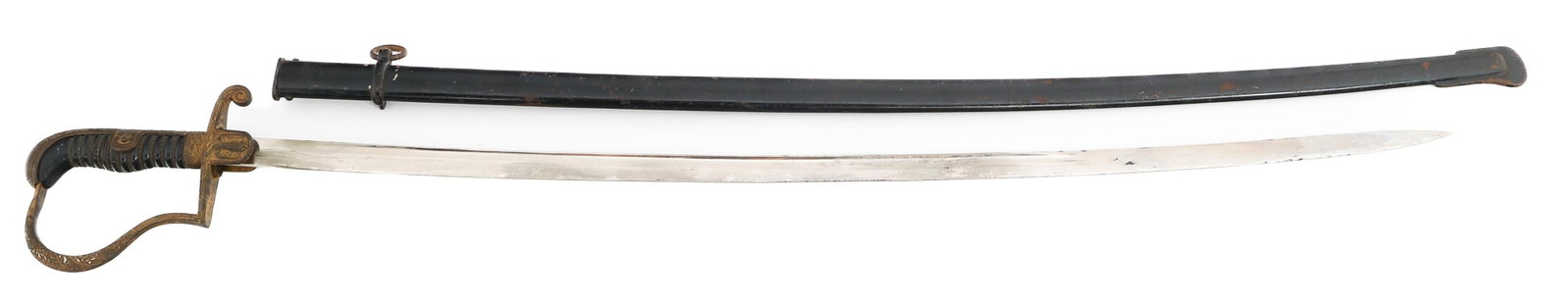 WWII GERMAN ARMY OFFICER DOVE HEAD DRESS SWORD: WWII GERMAN ARMY OFFICER DOVE HEAD DRESS SWORD WWII German Army Officer's Dove Head Dress Sword. Single edged, curved, bright blade. Maker marked by Ernst Pack & Sohne on the ricasso. Brass hilt with 