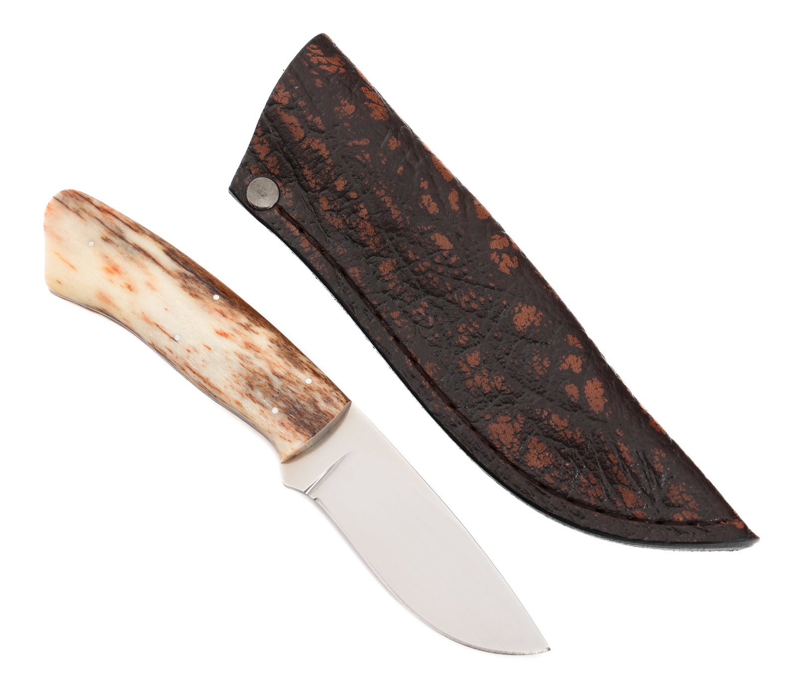 ARNO BERNARD DROP POINT HUNTER KNIFE WITH SHEATH: ARNO BERNARD DROP POINT HUNTER KNIFE WITH SHEATH Arno Bernard Drop Point Hunter Knife. Drop point, single edged, bright blade. Maker mark of Arno Bernard laser engraved on the blade. Full tang constru