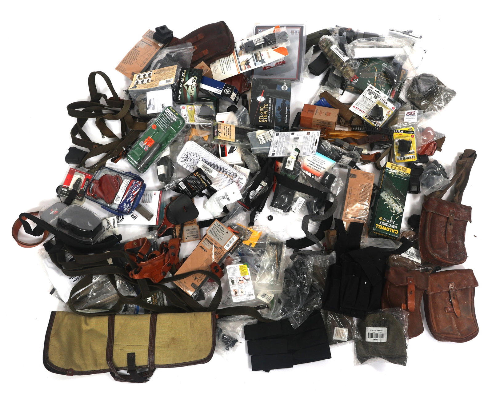 FIREARM PARTS AND ACCESSORIES BONANZA LOT: FIREARM PARTS AND ACCESSORIES BONANZA LOT Bonanza lot of firearm parts and accessories. Brands include Sig Sauer, LaRue, and others. Provenance: Lifetime Firearm Collection of Gerald L. Bruno Jr. (195