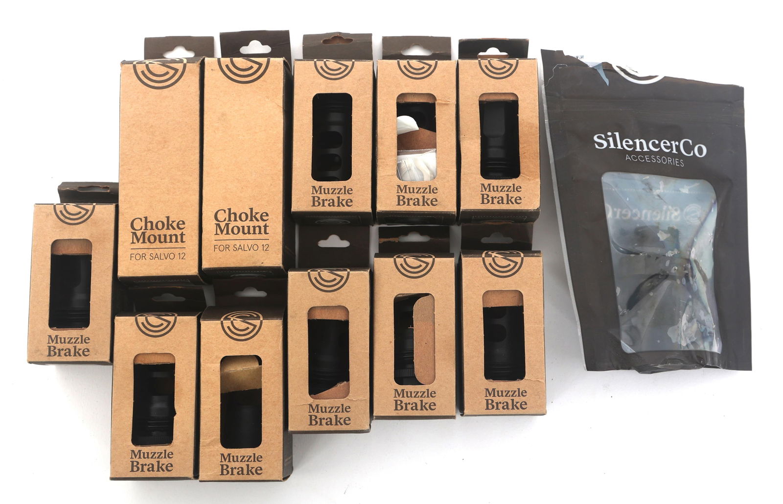 SILENCERCO MUZZLE DEVICES: SILENCERCO MUZZLE DEVICES SilencerCo. Muzzle devices (1) ECHO thread adapter for SAIGA/VEPR shotguns. (1) Salvo choke CYL Remington (1) Salvo choke MOD Beretta. (1) Harvester Big Bore MB 3-4x24 muzzle