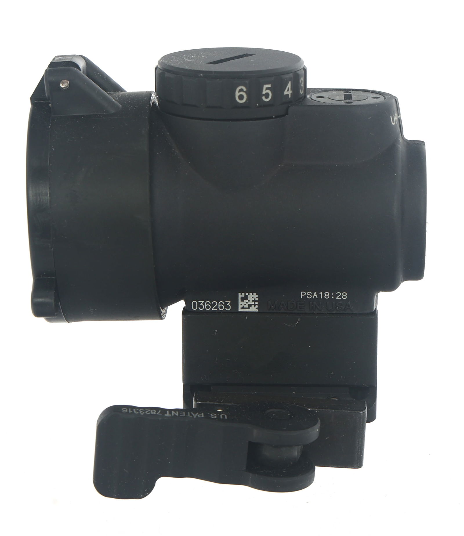 TRIJICON MODEL MRO 1x25 RED DOT SIGHT: TRIJICON MODEL MRO 1x25 RED DOT SIGHT Trijicon Model MRO 1x25 red dot sight. 2 MOA dot. American Defense mount. Size / Gauge: 1x25 Provenance: Lifetime Firearm Collection of Gerald L. Bruno Jr. (1959-