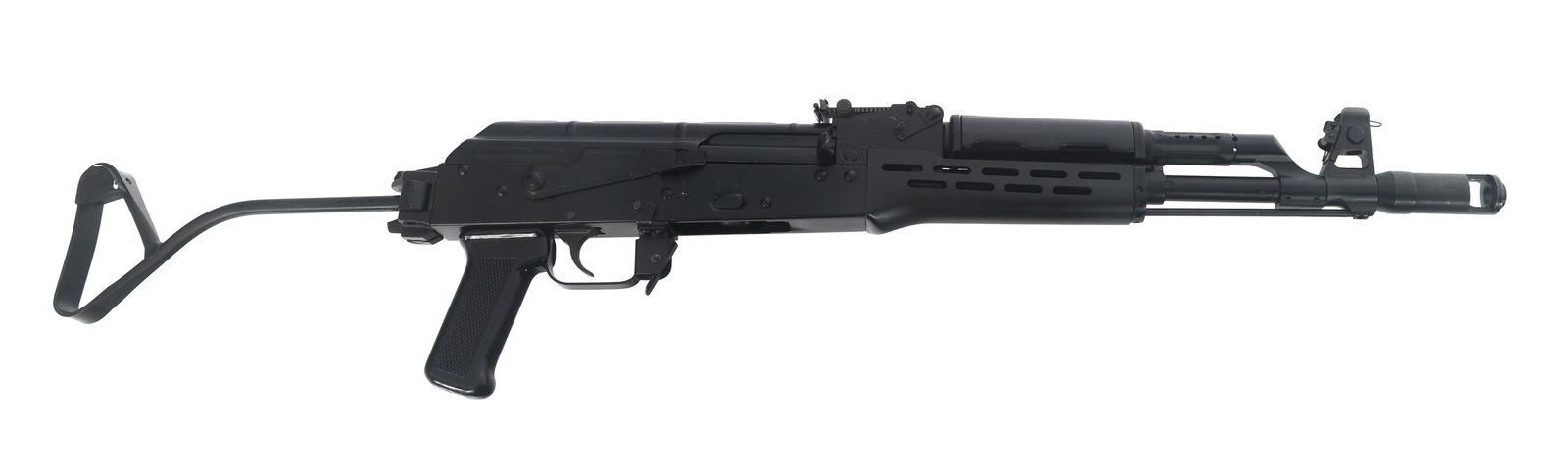 FEG MODEL SA 85M 7.62x39mm CALIBER RIFLE: FEG MODEL SA 85M 7.62x39mm CALIBER RIFLE FEG Model SA 85M 7.62x39mm caliber semi-automatic rifle. KBI import mark. Steel folding stock. Composite pistol grip and forend. Cleaning rod. Protected post f