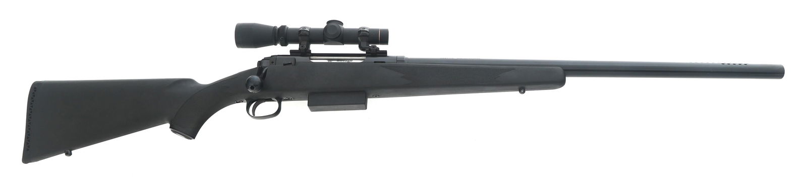 SAVAGE MODEL 210 12 GAUGE BOLT ACTION SHOTGUN: SAVAGE MODEL 210 12 GAUGE BOLT ACTION SHOTGUN Savage Model 210 12 gauge bolt action shotgun. 3" shells. IC choke. Blued finish. Checkered composite stock. Ported and rifled barrel. Swivel studs. Leupo