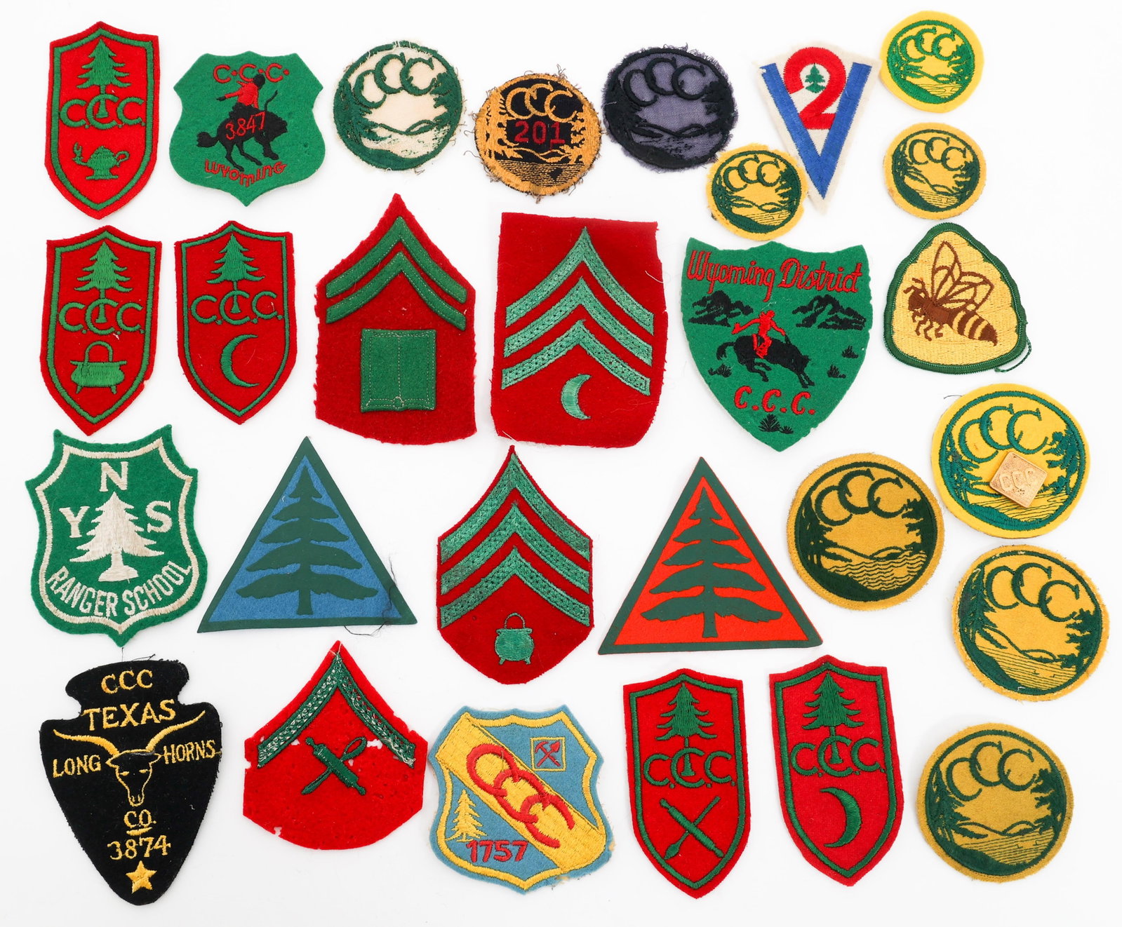 CCC & UTAH OCP PATCHES & RANKS: CCC & UTAH OCP PATCHES & RANKS CCC and Utah OCP Patches and Ranks. Majority are embroidery on felt construction.