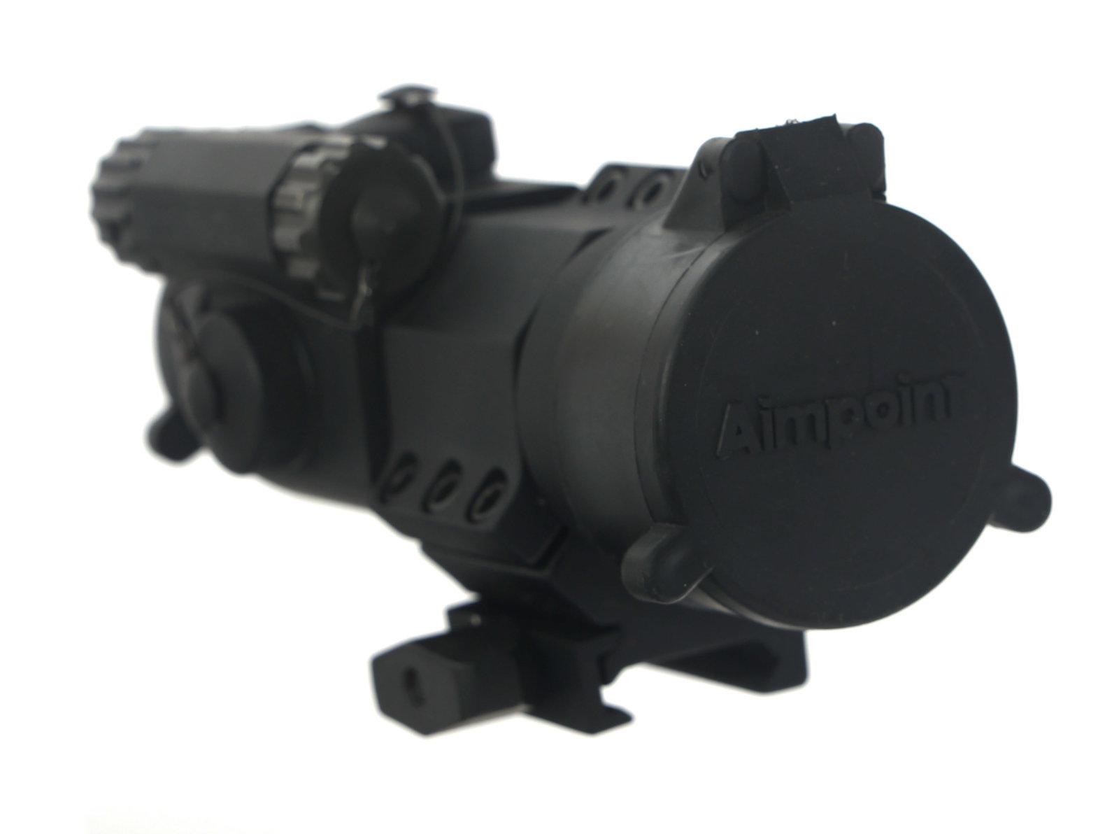 AIMPOINT COMP M RED DOT OPTIC: AIMPOINT COMP M RED DOT OPTIC AIMPOINT COMP M Red Dot Optic. Matte black. Adjustable brightness dial. Capped adjustable windage and elevation dials. Lens caps.
