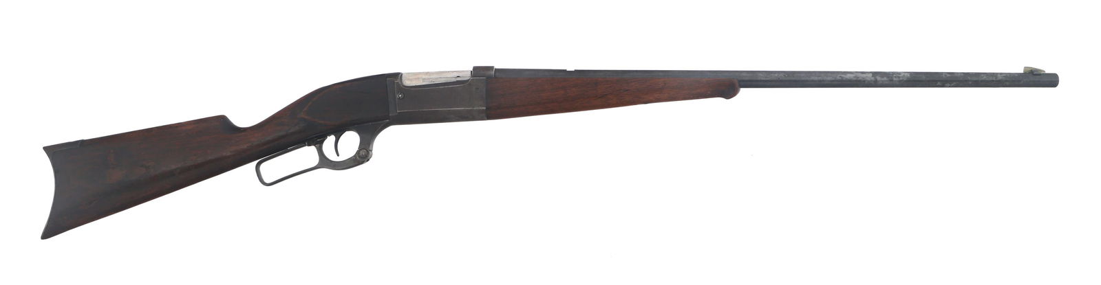 SAVAGE MODEL 99 .30-30 CALIBER RIFLE: SAVAGE MODEL 99 .30-30 CALIBER RIFLE 1920 Savage Model 99 .30-30 caliber lever action rifle. Blued finish. Front ramp sight. No rear sight. Round counter on left side of receiver. Wood forend and butt