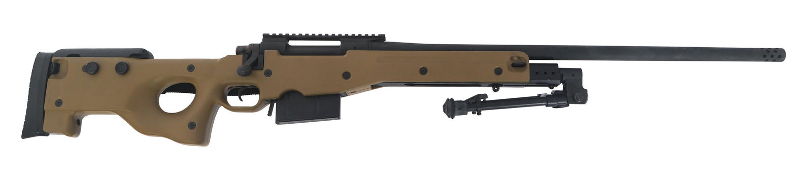REMINGTON MODEL 700 .338 LAPUA CALIBER RIFLE: REMINGTON MODEL 700 .338 LAPUA CALIBER RIFLE Remington Model 700 .338 Lapua caliber bolt action rifle. Matte black finish. Receiver mounted picatinny rail. Rubber recoil pad. Nylon sling. Bull barrel.