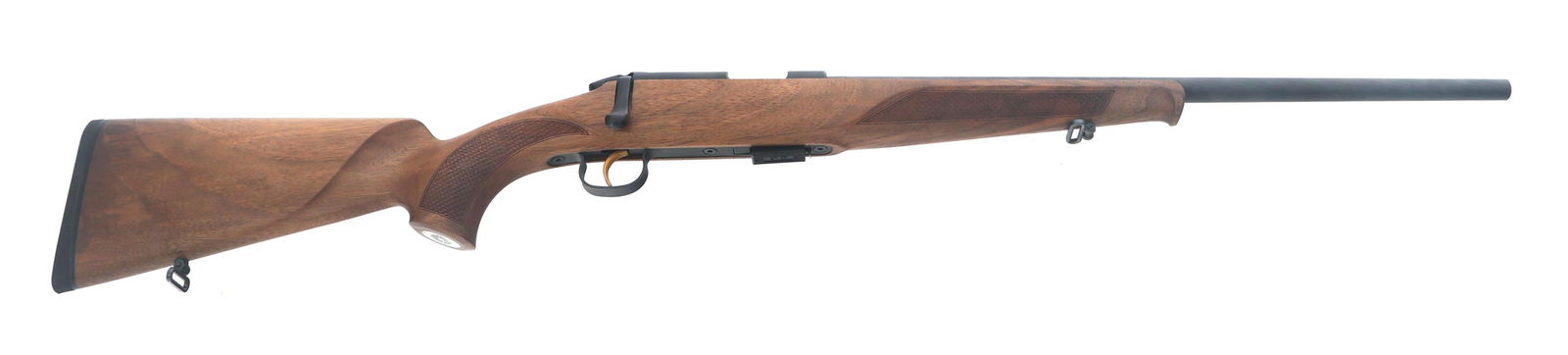 STEYR MODEL ZEPHYR II .22 LR CALIBER RIFLE: STEYR MODEL ZEPHYR II .22 LR CALIBER RIFLE Steyr Model Zephyr II .22 LR caliber bolt action rifle. Matte finish. Checkered wood stock. One magazine. Original cardboard box. Caliber / Gauge: 22 LR Barr