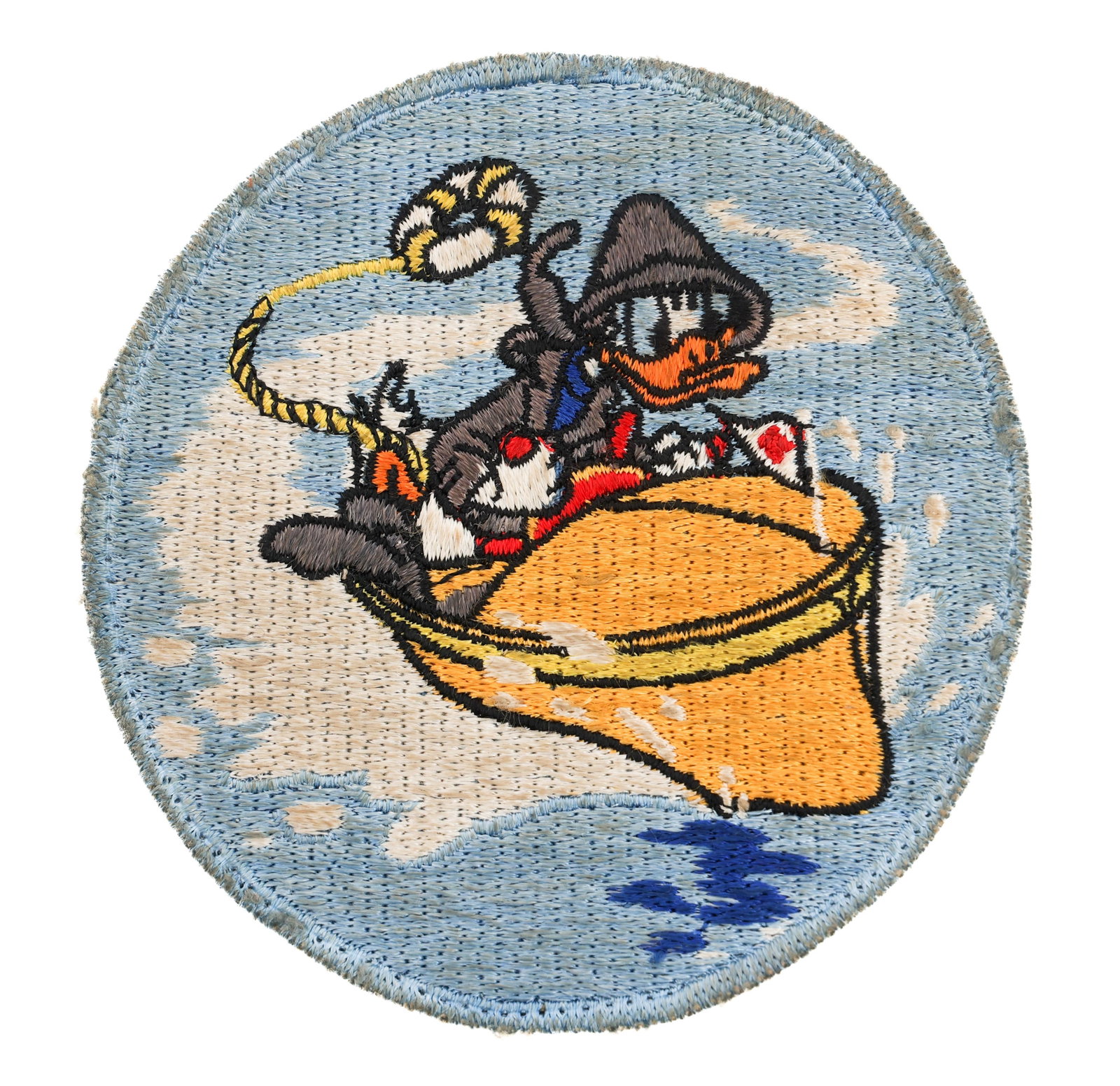 WWII US 10th EMERGENCY RESCUE BOAT PATCH: WWII US 10th EMERGENCY RESCUE BOAT PATCH WWII US 10th Emergency Rescue Boat Patch. Machine embroidery. Provenance: Lifetime Military Memorabilia & Arms Collection of Peter L. Knepton (1956-2023 Savann