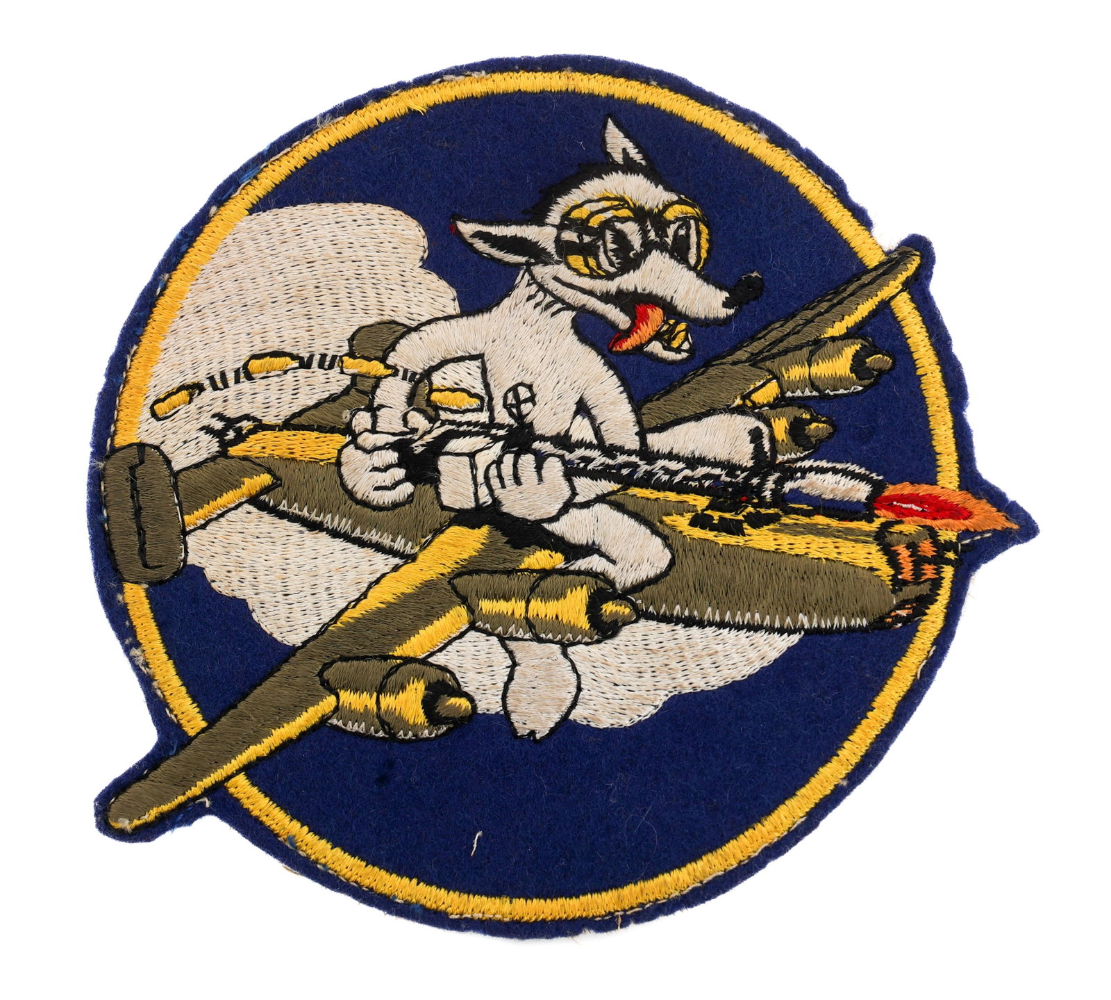 WWII USAAF FLEXIBLE GUNNERY SCHOOL PATCH: WWII USAAF FLEXIBLE GUNNERY SCHOOL PATCH WWII USAAF Flexible Gunnery School Patch. Cotton embroidery on wool. Size: 5"