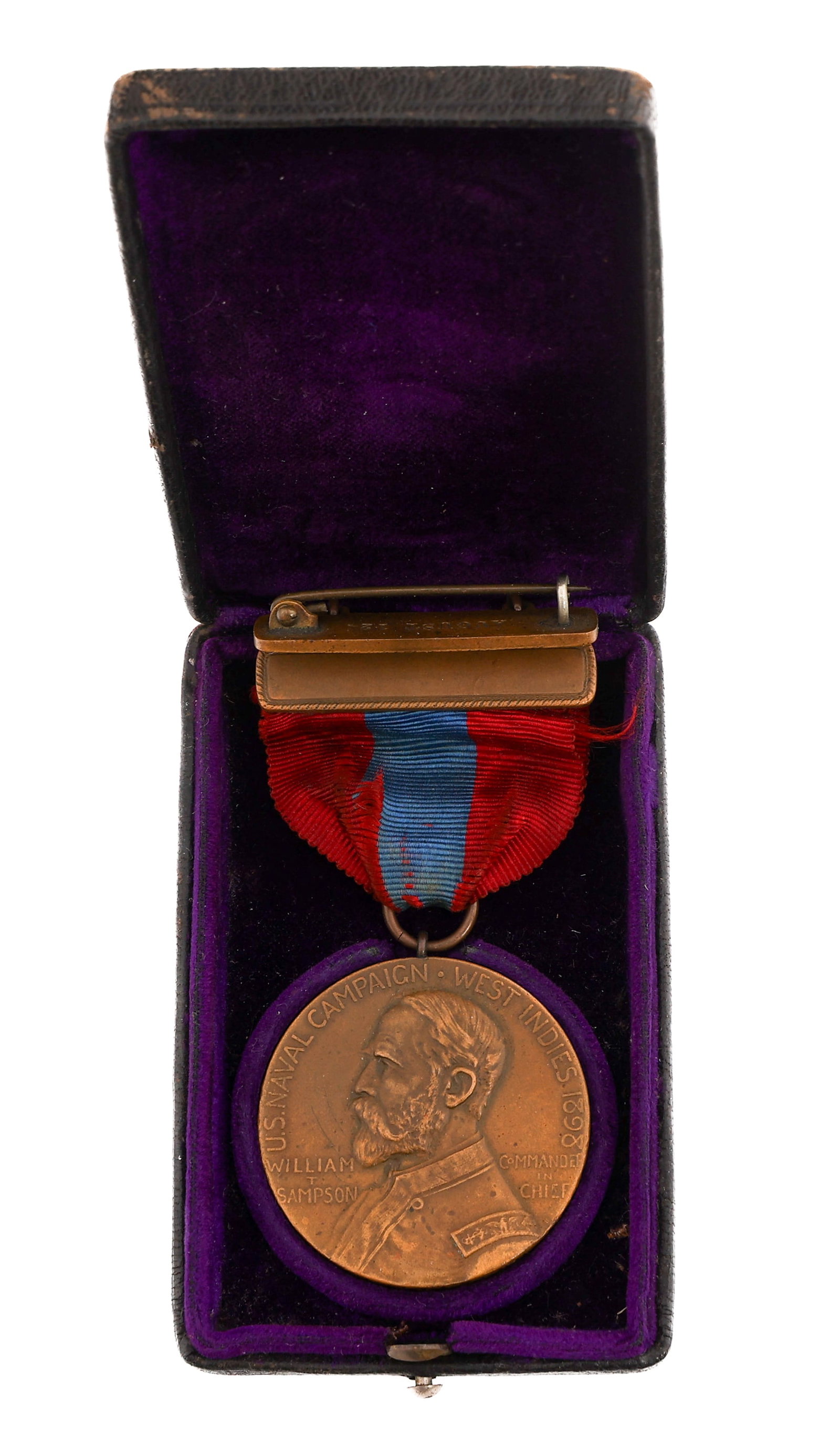 NAMED USMC HUNTINGTON'S BATTALION SAMPSON MEDAL: NAMED USMC HUNTINGTON'S BATTALION SAMPSON MEDAL Spanish-American War US Marine Corps West Indies Naval Campaign "Huntington's Battalion" Sampson Medal. Named to Private Ernest E. Jackson, Company A, 1