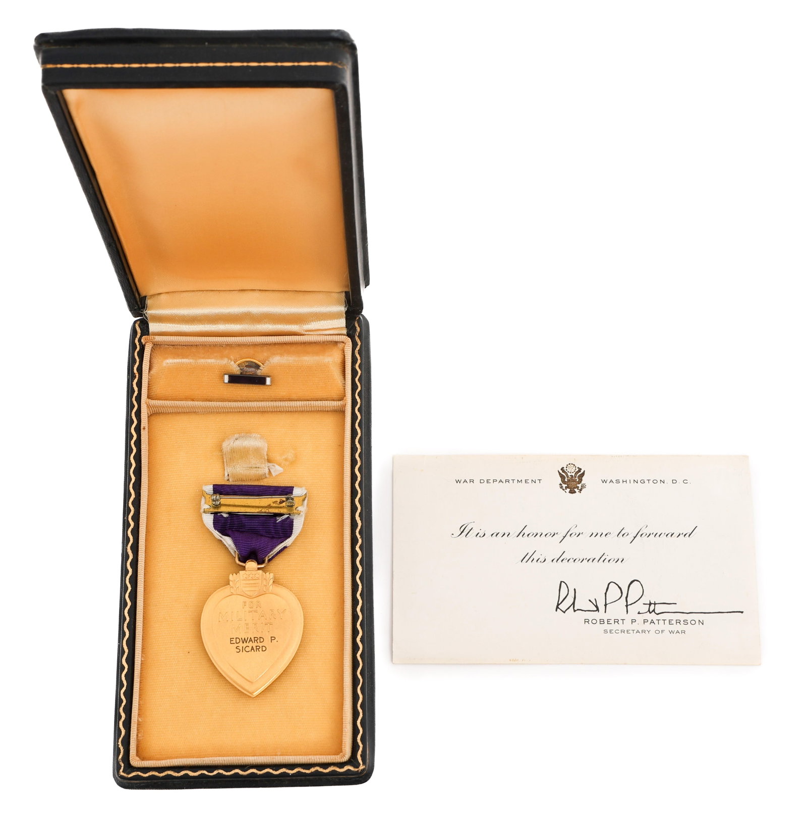 WWII USAAF 44th BOMB GROUP NAMED KIA PURPLE HEART: WWII USAAF 44th BOMB GROUP NAMED KIA PURPLE HEART WWII USAAF 68th Bombardment Squadron, 44th Bomb Group, 8th Air Force KIA Purple Heart. Named to B-24 Radio Operator Sergeant Edward P. Sicard, 3128422
