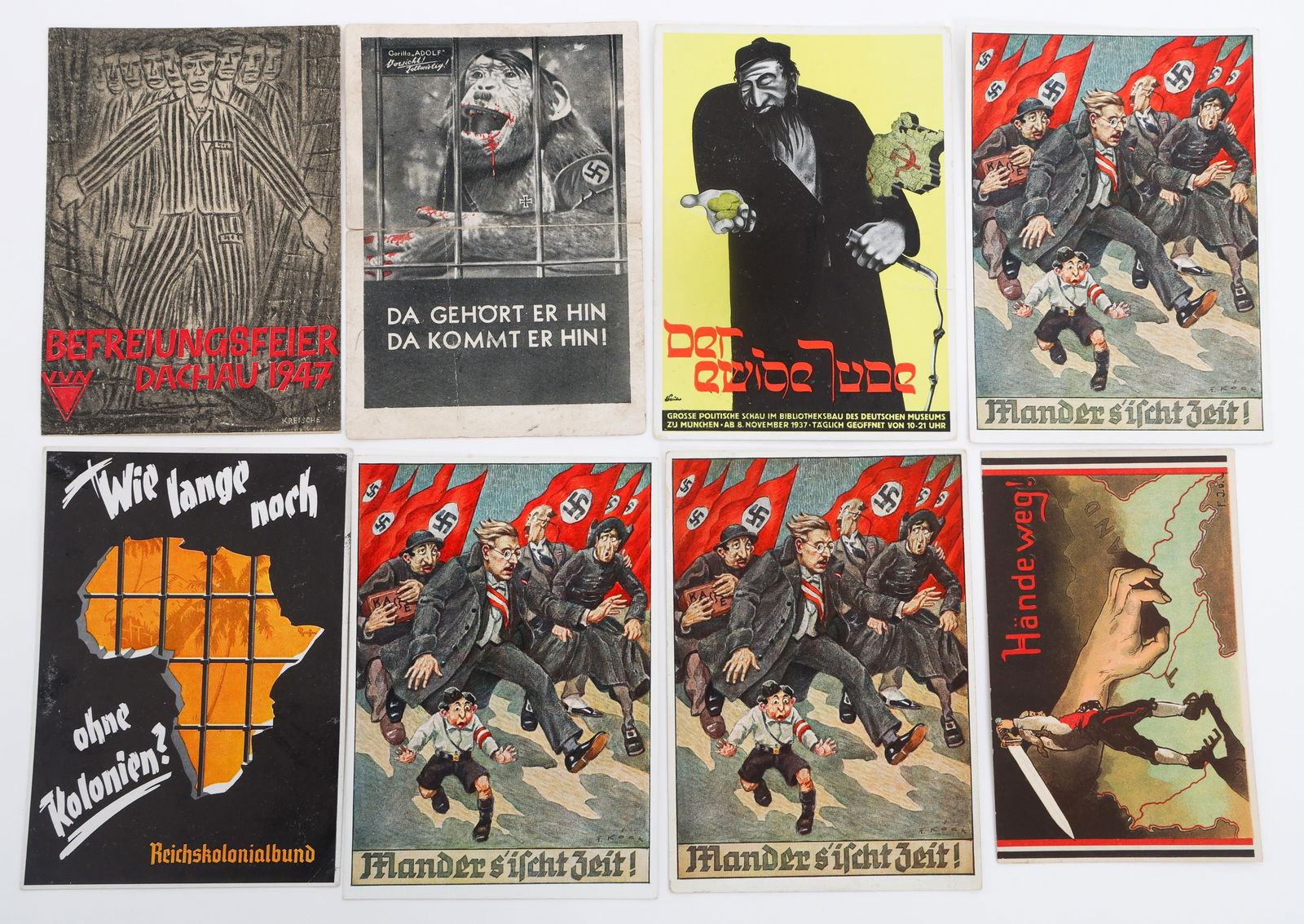 WWII GERMAN PROPAGANDA POSTCARDS: WWII GERMAN PROPAGANDA POSTCARDS WWII German Propaganda Postcards. Various dates. Some are signed/stamped.