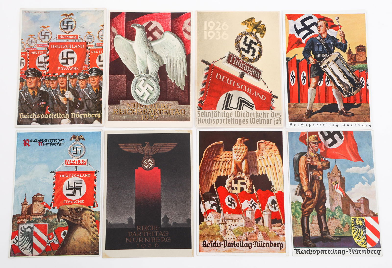 WWII GERMAN PROPAGANDA POSTCARDS: WWII GERMAN PROPAGANDA POSTCARDS WWII German Propaganda Postcards. Various dates. Some are signed.