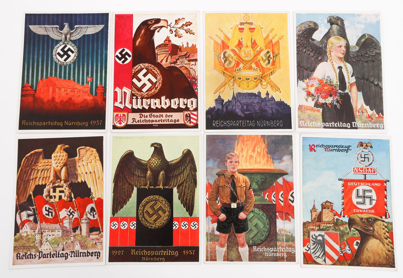 WWII GERMAN PROPAGANDA POSTCARDS: WWII GERMAN PROPAGANDA POSTCARDS WWII German Propaganda Postcards. Various dates. Some are signed.