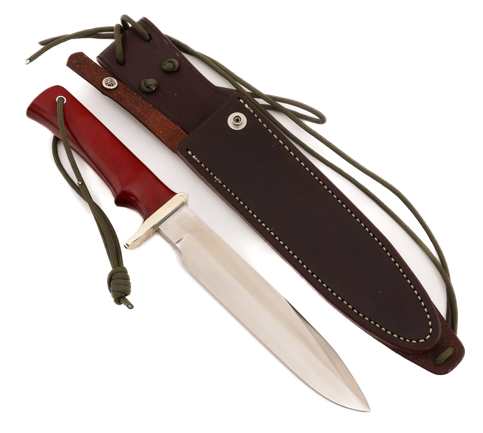 RANDALL MADE MODEL 16 DIVERS KNIFE: RANDALL MADE MODEL 16 DIVERS KNIFE Randall Made Model 16 Divers Knife. Single edged, bright blade. Maker mark of Randall Made Orlando, Fla stamped near the ricasso. Alloy based single hilt with red Mi