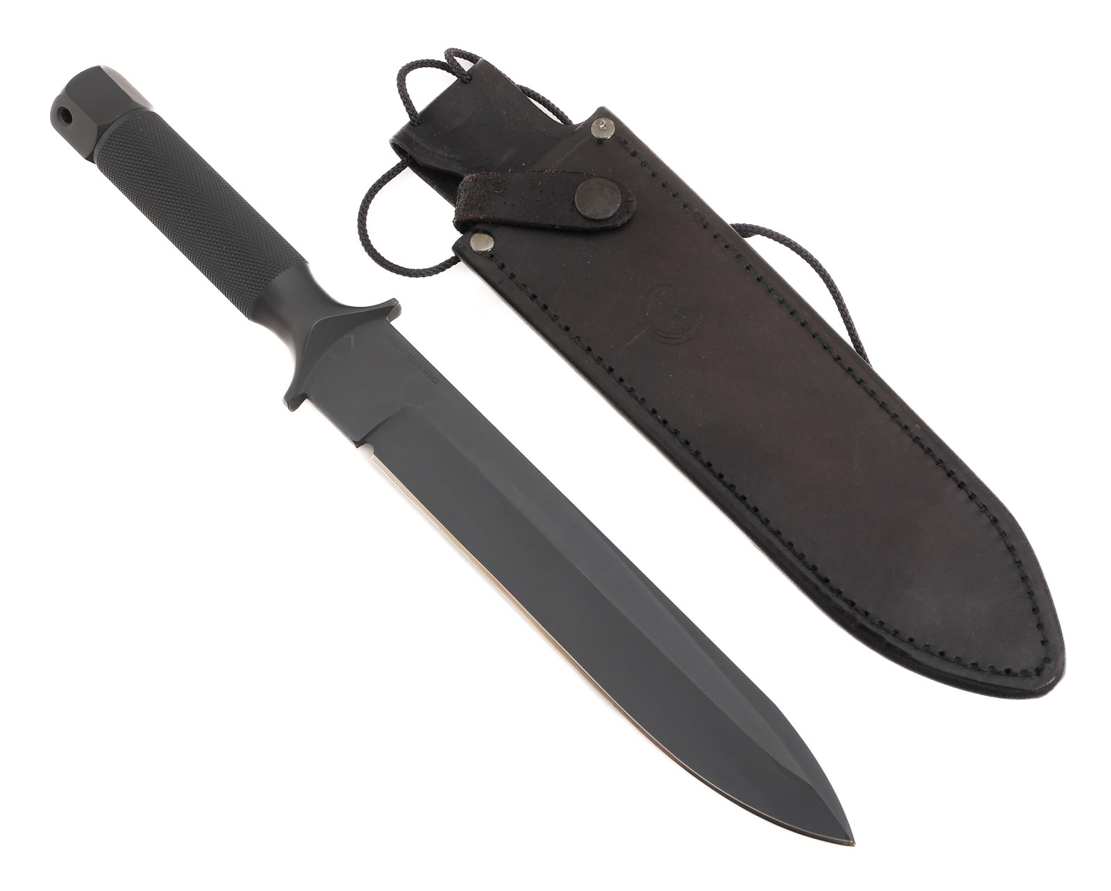 CHRIS REEVE SHADOW #125 SURVIVAL KNIFE: CHRIS REEVE SHADOW #125 SURVIVAL KNIFE Chris Reeve Shadow #125 Survival Knife. Single edged, parkerized blade. Maker mark of Chris Reeve and 125 stamped on one side near the spine. Made in South Afric