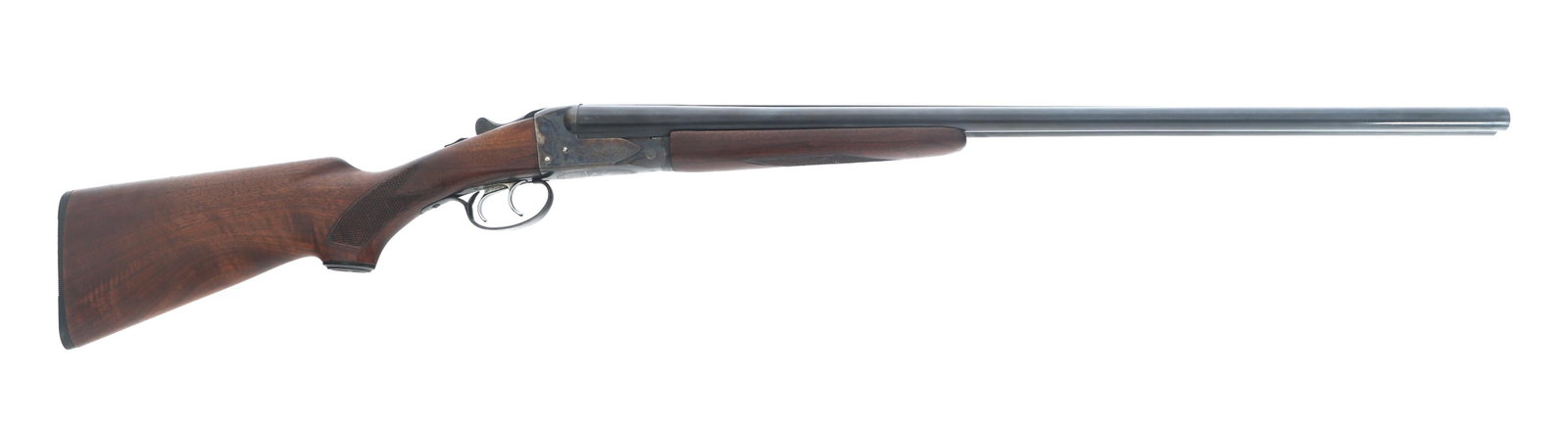 SAVAGE FOX MODEL B 20 GAUGE SIDE BY SIDE SHOTGUN: SAVAGE FOX MODEL B 20 GAUGE SIDE BY SIDE SHOTGUN Savage Fox Model B 20 Gauge Double Barrel shotgun. 2.75" chamber. Left side barrel is fixed Full choke. Right side barrel is fixed Modified choke. Engr