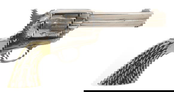 COLT SINGLE ACTION ARMY .22 CALIBER REVOLVER: COLT SINGLE ACTION ARMY .22 CALIBER REVOLVER Colt Model Single Action Army .22 caliber conversion revolver. Two line Colt barrel address. Left side of barrel stamped with collector R.F. Enewold's name