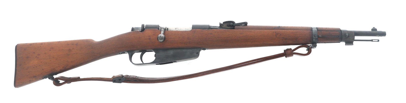 ITALIAN BRESCIA MODEL 91/28 6.5mm CALIBER CARBINE: ITALIAN BRESCIA MODEL 91/28 6.5mm CALIBER CARBINE 1918 Italian Brescia Model 91/28 6.5mm caliber bolt action Carcano carbine. No import stamp. Receiver stamped "Brescia 1918". Left side of stock stamp
