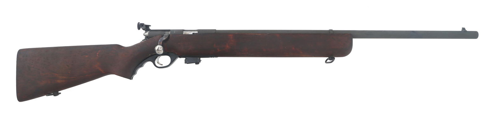 US MOSSBERG MODEL 44 .22 CALIBER TRAINING RIFLE: US MOSSBERG MODEL 44 .22 CALIBER TRAINING RIFLE US Mossberg and Sons Model 44 .22 LR caliber bolt action training rifle. Barrel stamped Mossberg and Sons, 44 U.S. 22 L.R. and U.S. Property. Mossberg a