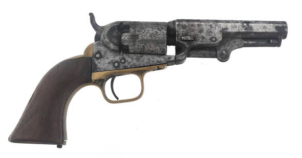 COLT MODEL 1849 POCKET .31 CALIBER SA REVOLVER: COLT MODEL 1849 POCKET .31 CALIBER SA REVOLVER 1860 Colt Model 1849 Pocket .31 caliber single action revolver. Serial numbers match on frame, barrel, trigger guard and back strap. Cylinder stamped "12