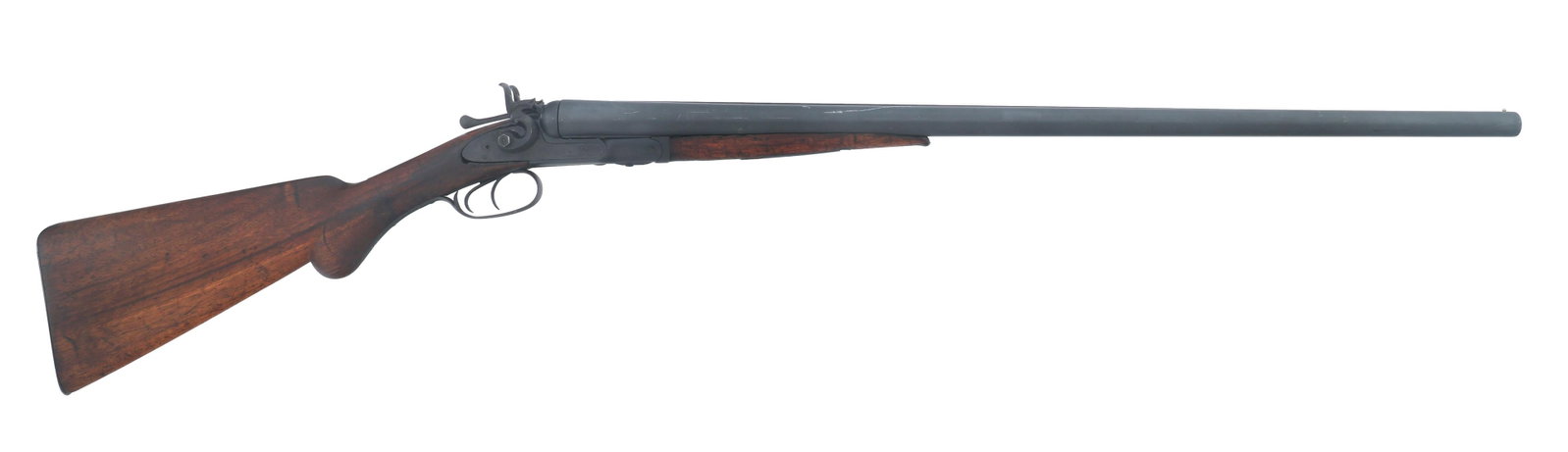 1880 COLT MODEL 1878 12 GAUGE SXS SHOTGUN: 1880 COLT MODEL 1878 12 GAUGE SXS SHOTGUN 1880 Colt Model 1878 12 Gauge side by side shotgun. Side plates stamped Colt's Pt. F.A. Mfg. Co. Serial numbers match on receiver and forend. Wood stocks. Cal