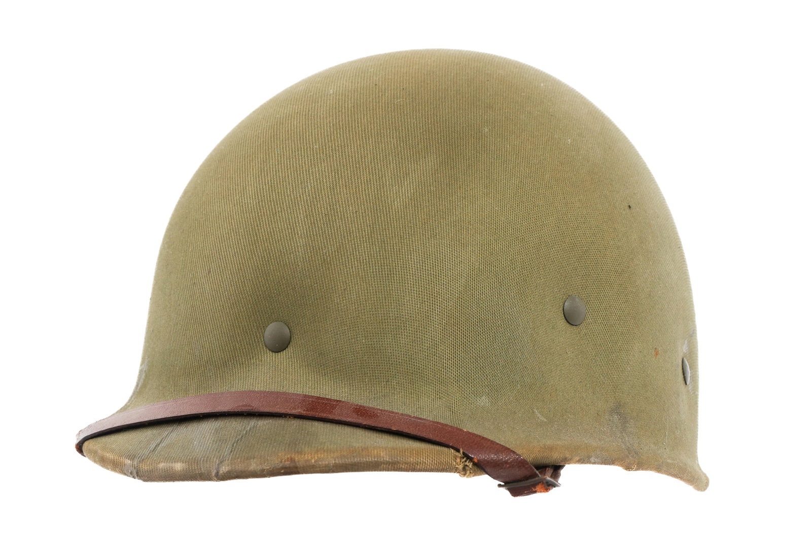 EARLY WWII US 1st PATTERN HAWLEY M1 FIBER LINER: EARLY WWII US 1st PATTERN HAWLEY M1 FIBER LINER Early WWII US Army 1st Pattern Hawley M1 Helmet Liner. Fiber construction with square washers, rayon suspension with partial leather lined sweatband and