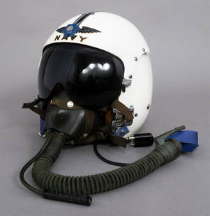 VIETNAM WAR US NAVY NAMED APH-6 FLIGHT HELMET: VIETNAM WAR US NAVY NAMED APH-6 FLIGHT HELMET Vietnam War US Navy APH-6 Flight Helmet & Ms-22001 Oxygen Mask. Named to Lieutenant Commander R.A. Vogel. (1) APH-6 with Naval Aviator decal on the front.